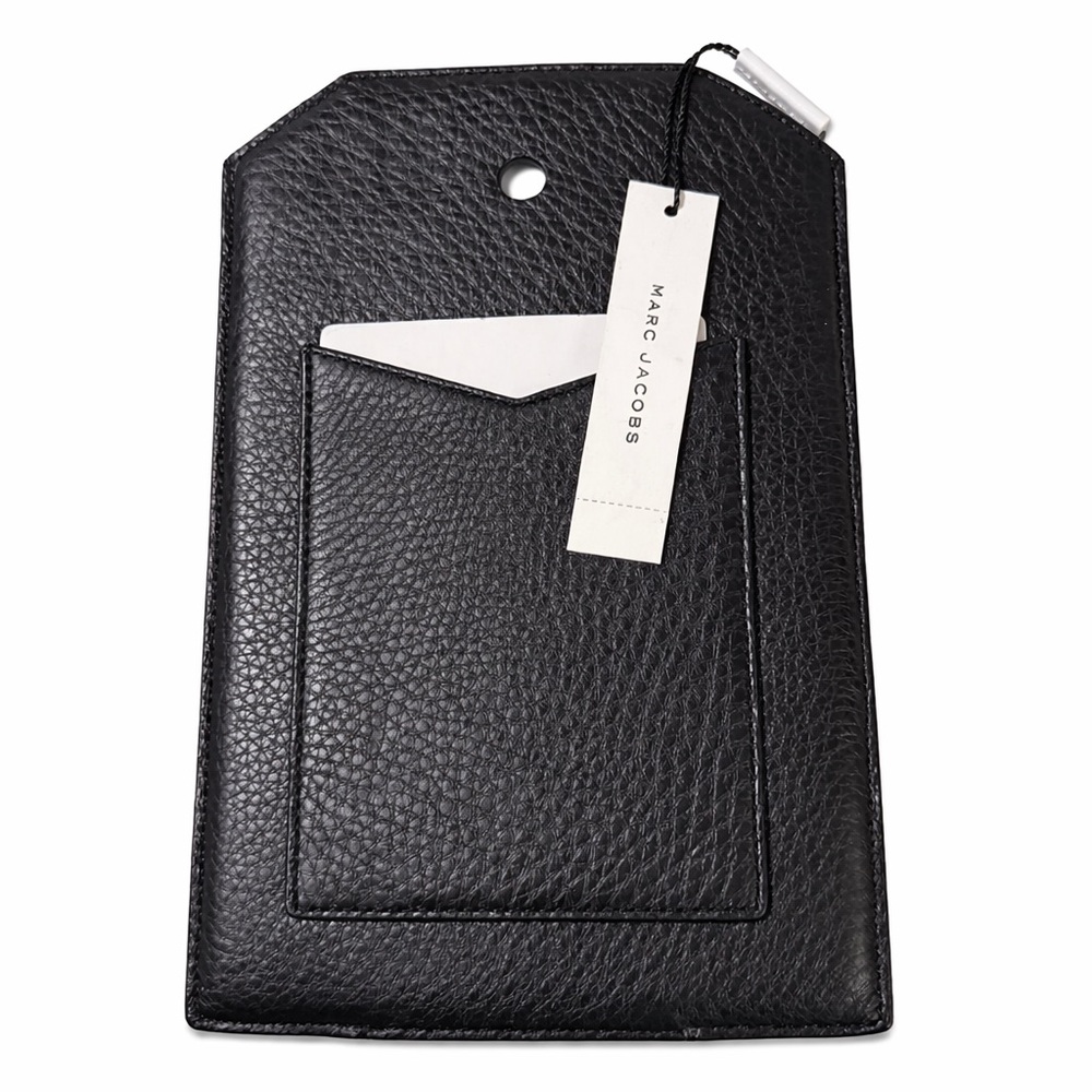 Marc Jacobs Black NWT Leather Sleeve Pouch Travel Organizer Women OS‎